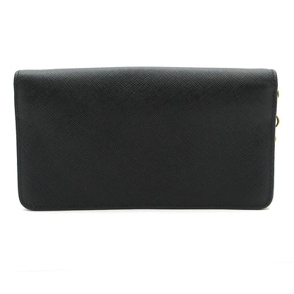 Prada Wallet Black Gold Chain Leather — view 2