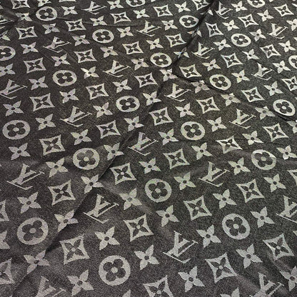 Louis Vuitton Shawl Monogram Shine Noir Wool Silk Scarf — view 3