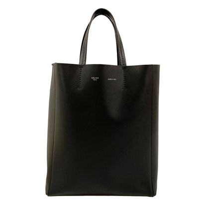 Celine Tote Vertical Cabas Mall Black Leather