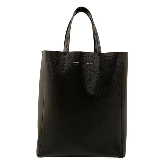Celine Tote Vertical Cabas Mall Black Leather