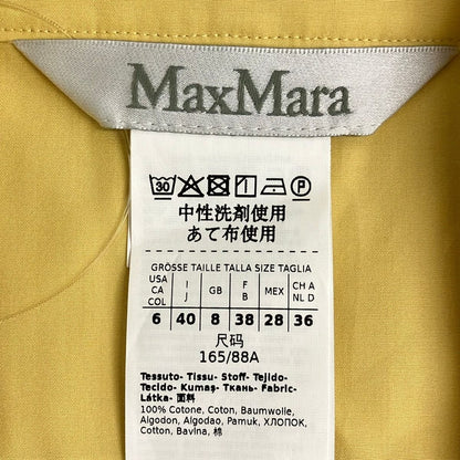 Max Mara Dress 40 Yellow Regular Color Long Sleeve Shirt — view 3