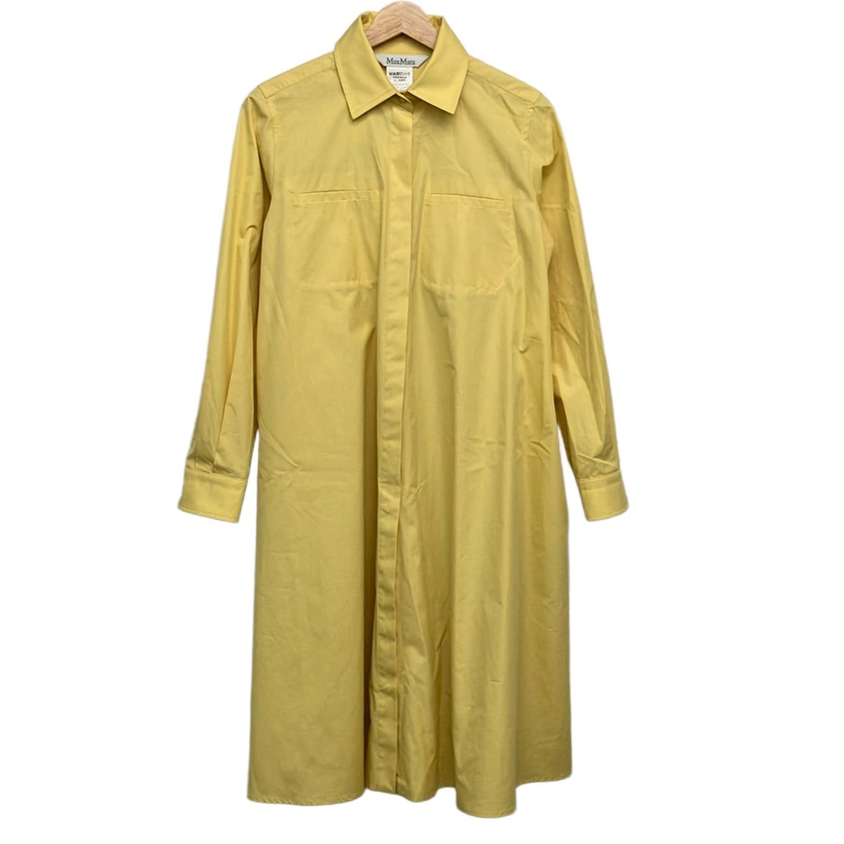 Max Mara Dress 40 Yellow Regular Color Long Sleeve Shirt