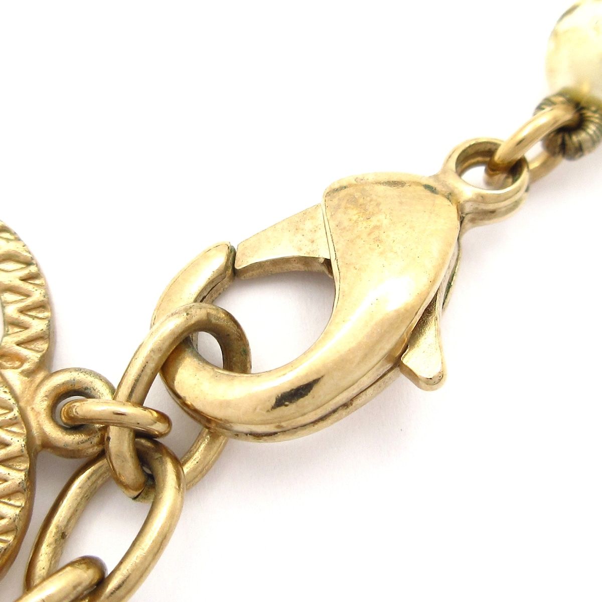 Chanel Necklace CC Logo Ivory Black Gold — view 4