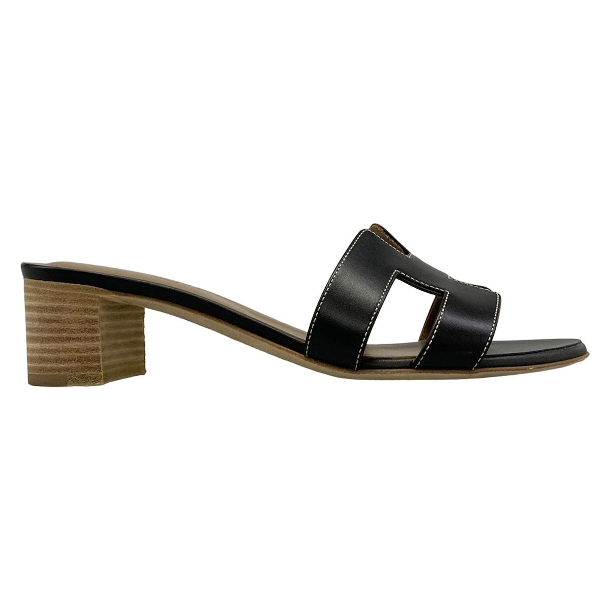 Hermes Sandals 36.5 Oasis Black — view 4