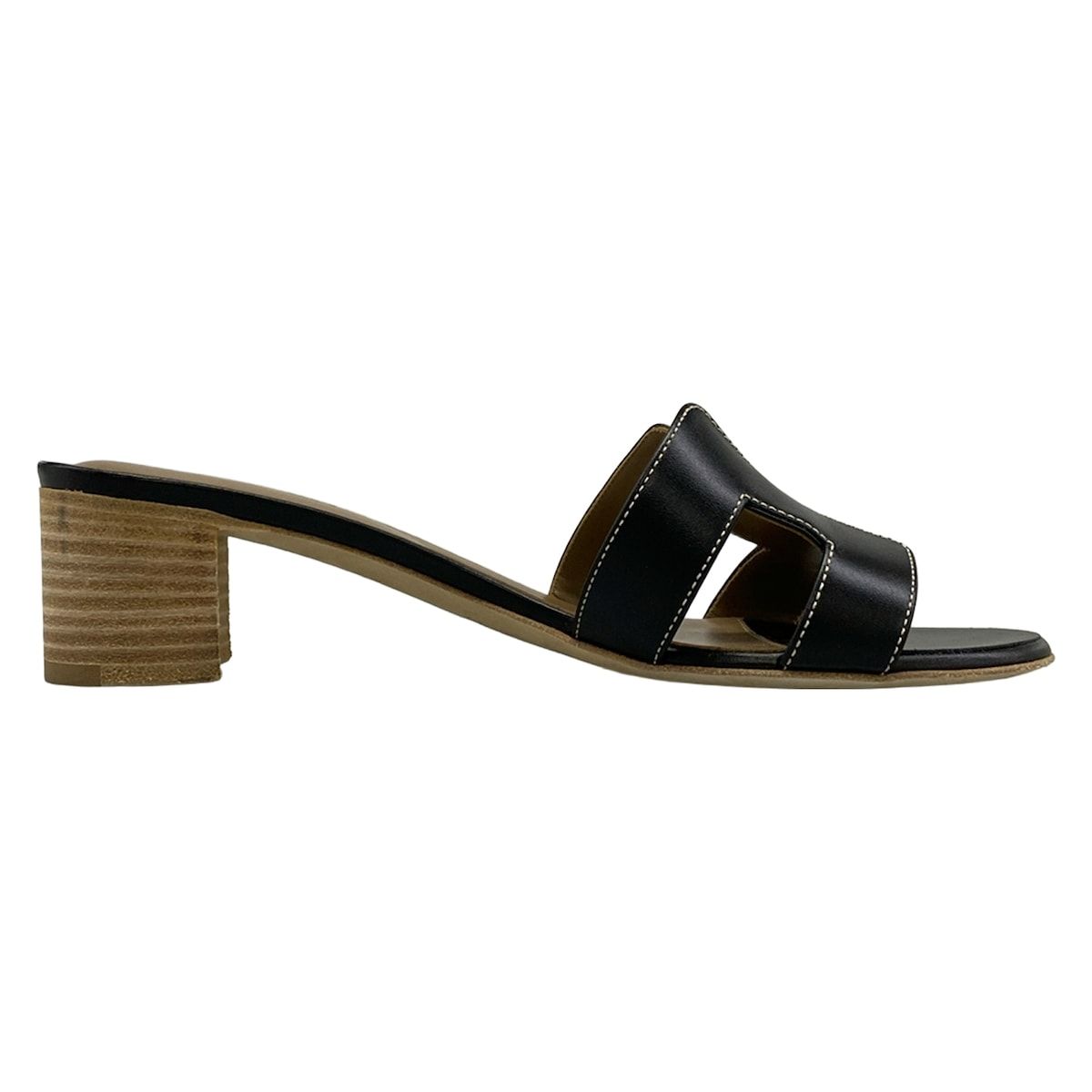 Hermes Sandals 36.5 Oasis Black — view 2