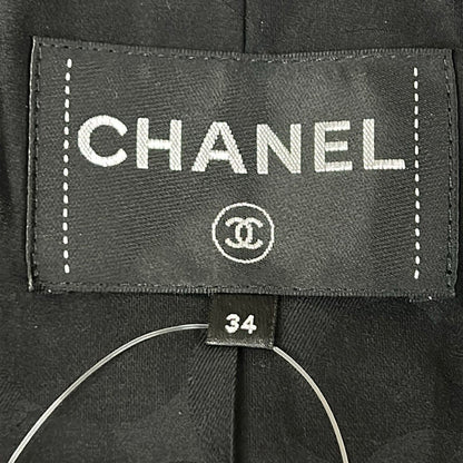 Chanel Jacket 34 Black Long Sleeve Spring Autumn Cotton — view 3