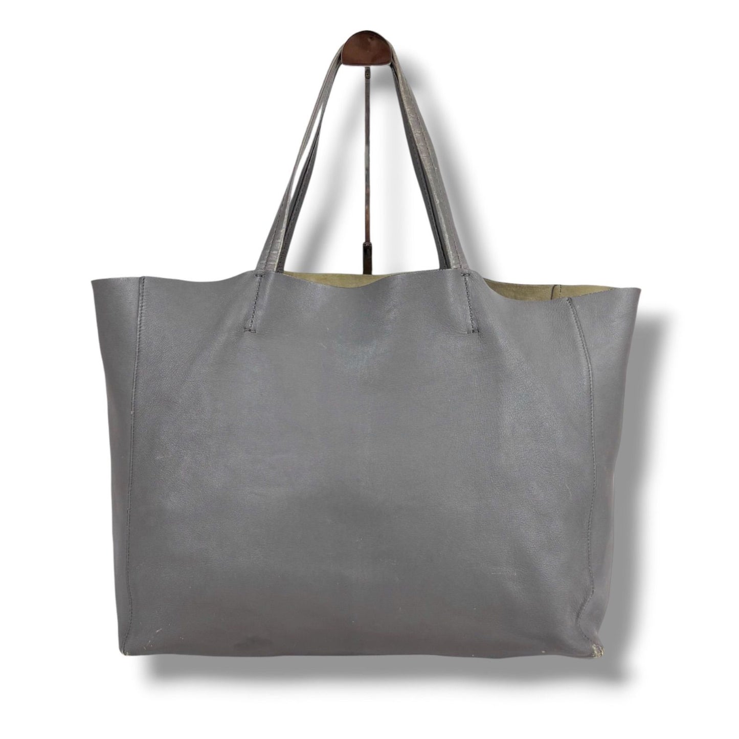 Celine Horizontal Cover Tote Light Gray Leather Shoulder Bag — view 2