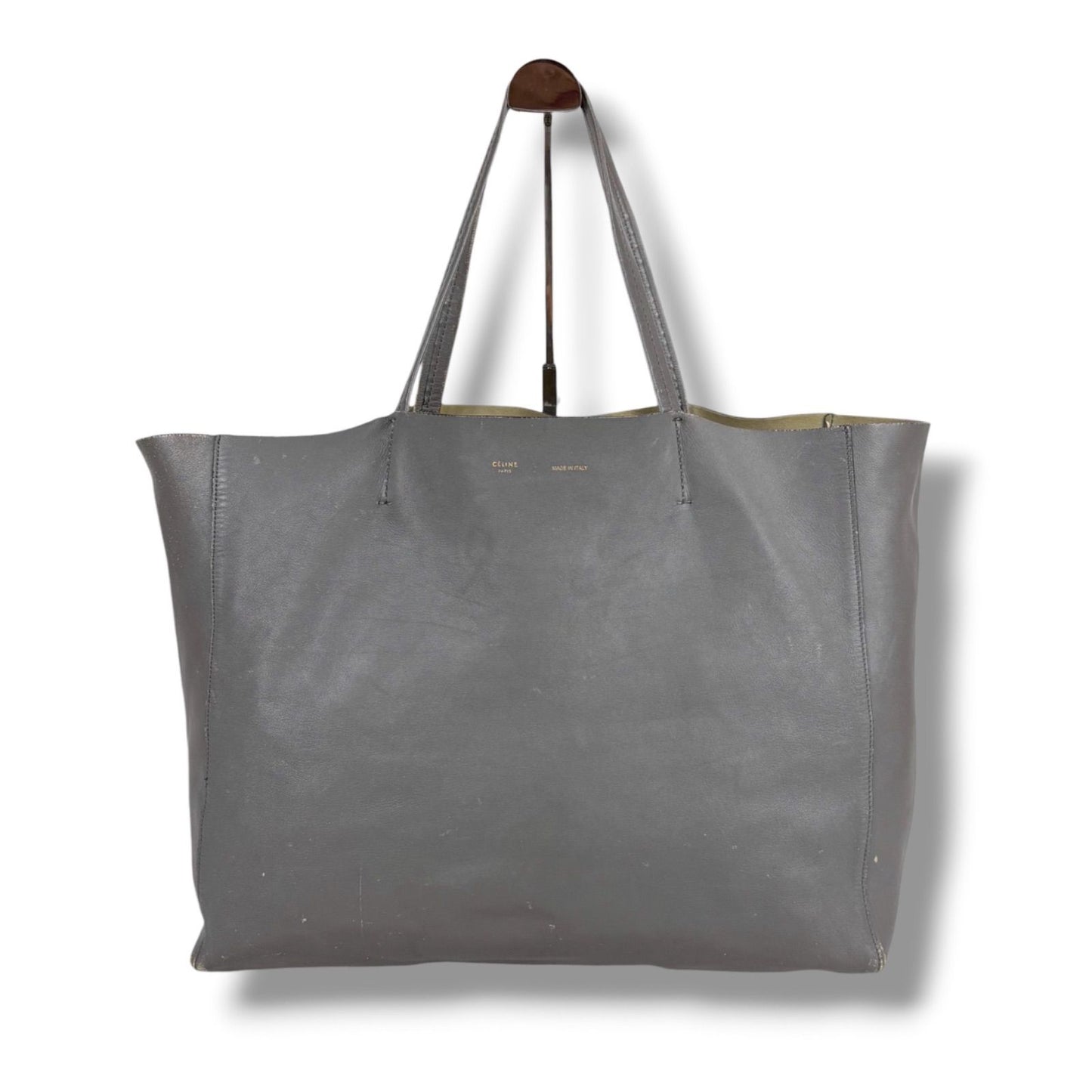 Celine Horizontal Cover Tote Light Gray Leather Shoulder Bag