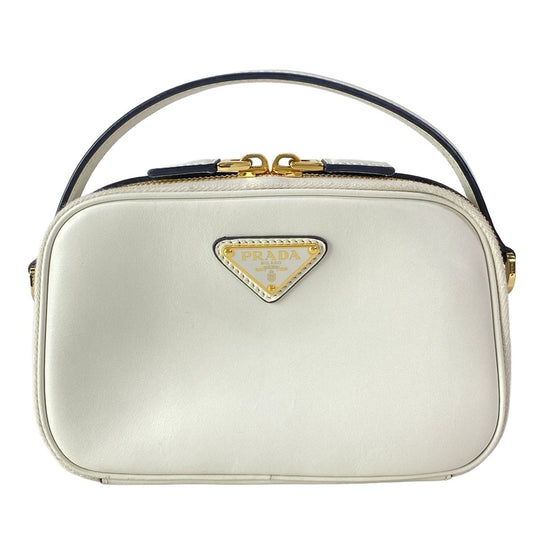 Prada Odette Ivory Top Handle Mini Bag Leather