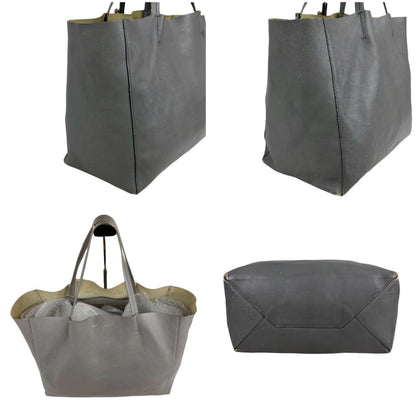 Celine Horizontal Cover Tote Light Gray Leather Shoulder Bag — view 3