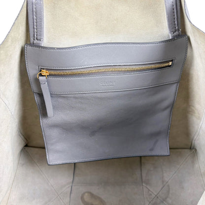Celine Horizontal Cover Tote Light Gray Leather Shoulder Bag — view 8