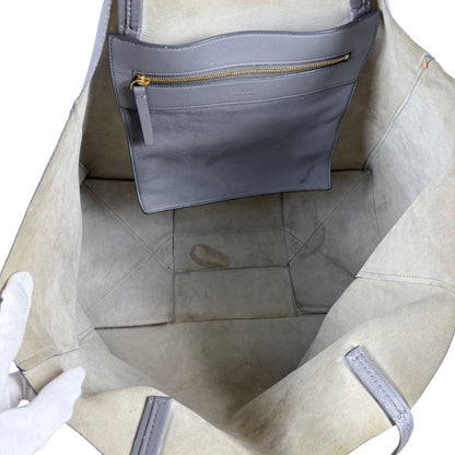 Celine Horizontal Cover Tote Light Gray Leather Shoulder Bag — view 7