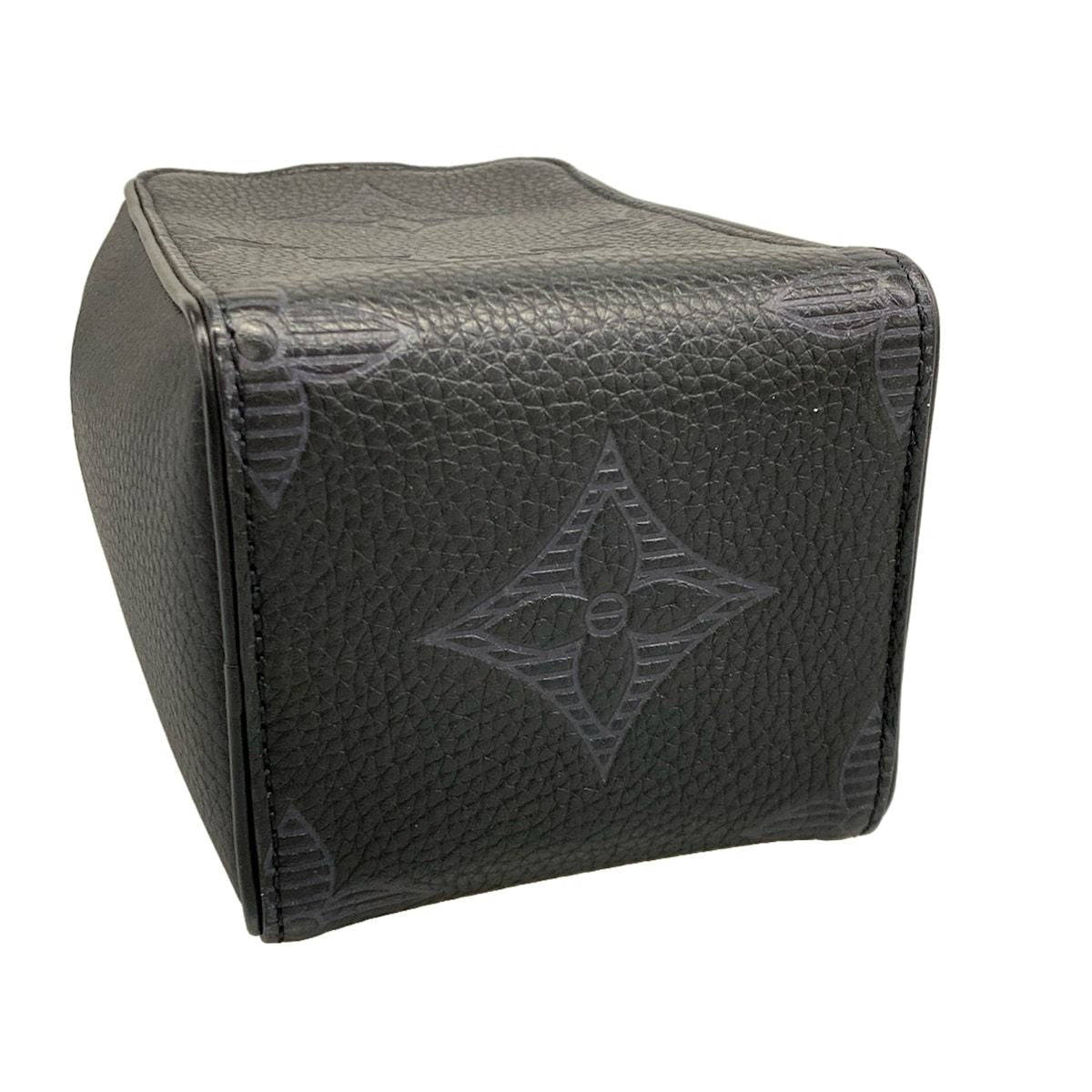 Louis Vuitton Pouch Monogram Shadow Vavin NV Black Leather Cowhide — view 3