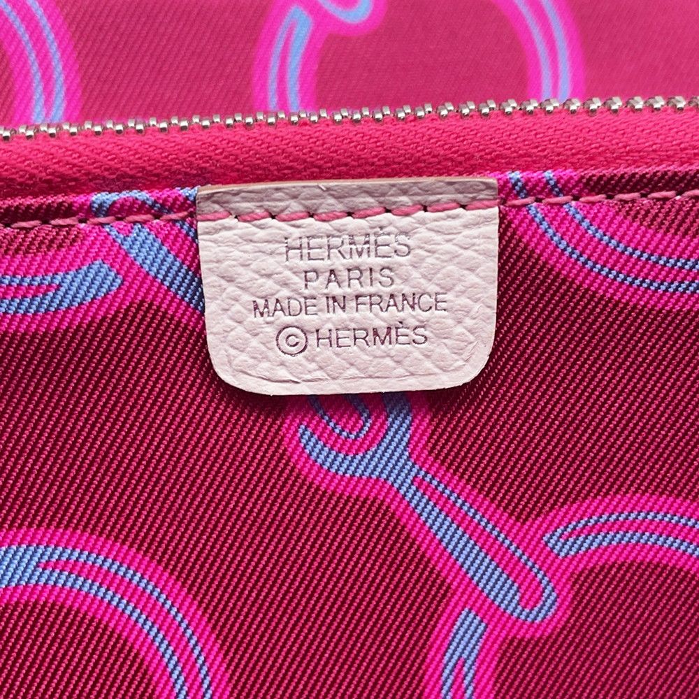 Hermes Wallet Azap Long Silk in Grease Silver Epsom — view 9