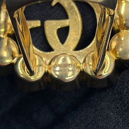 Gucci Ring Crystal Double Logo Metal Faux Pearl XS — view 9