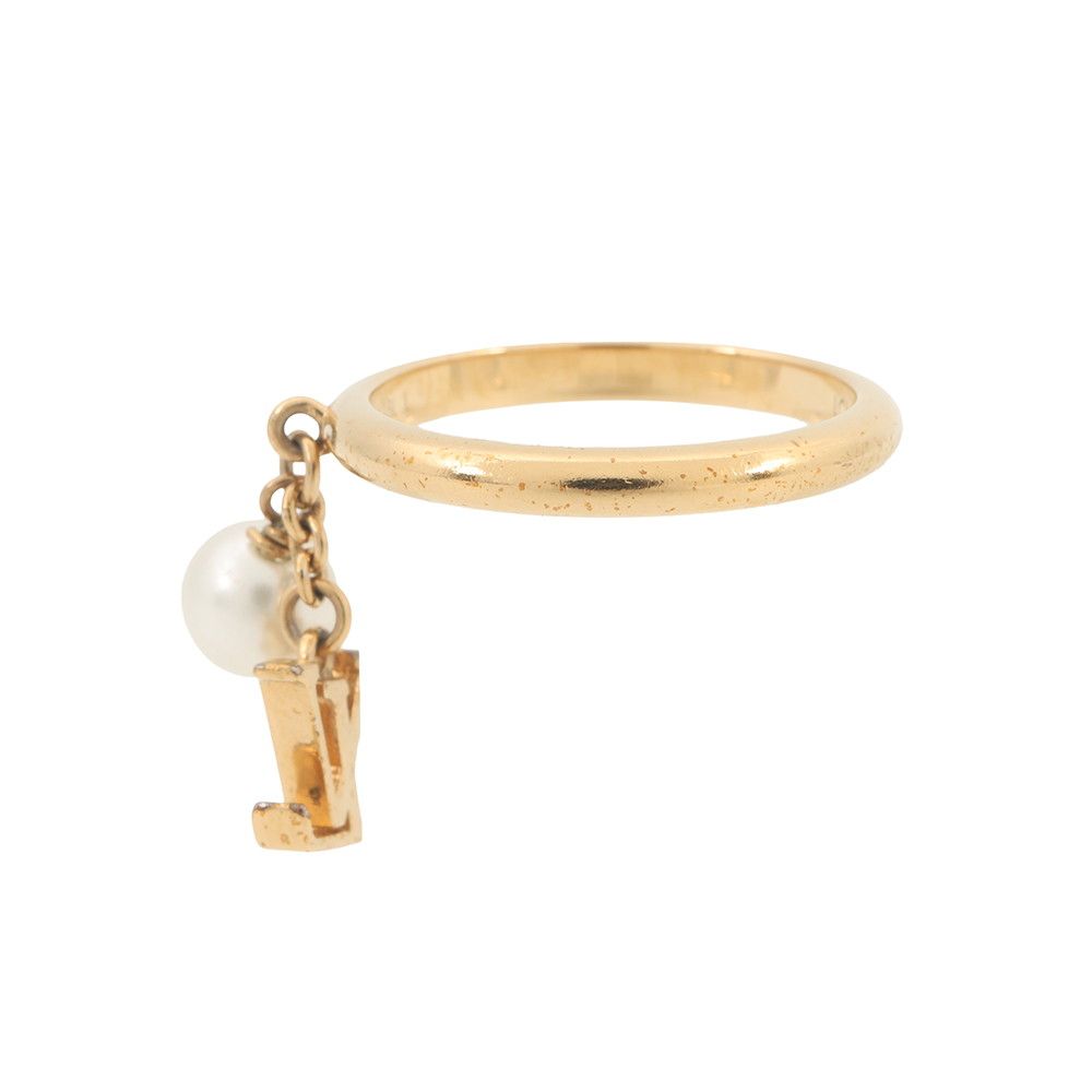 Louis Vuitton Ring LV Iconic Metal Faux Pearl — view 2