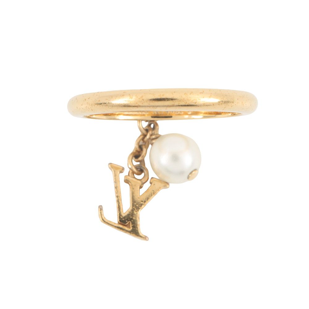 Louis Vuitton Ring LV Iconic Metal Faux Pearl — view 3