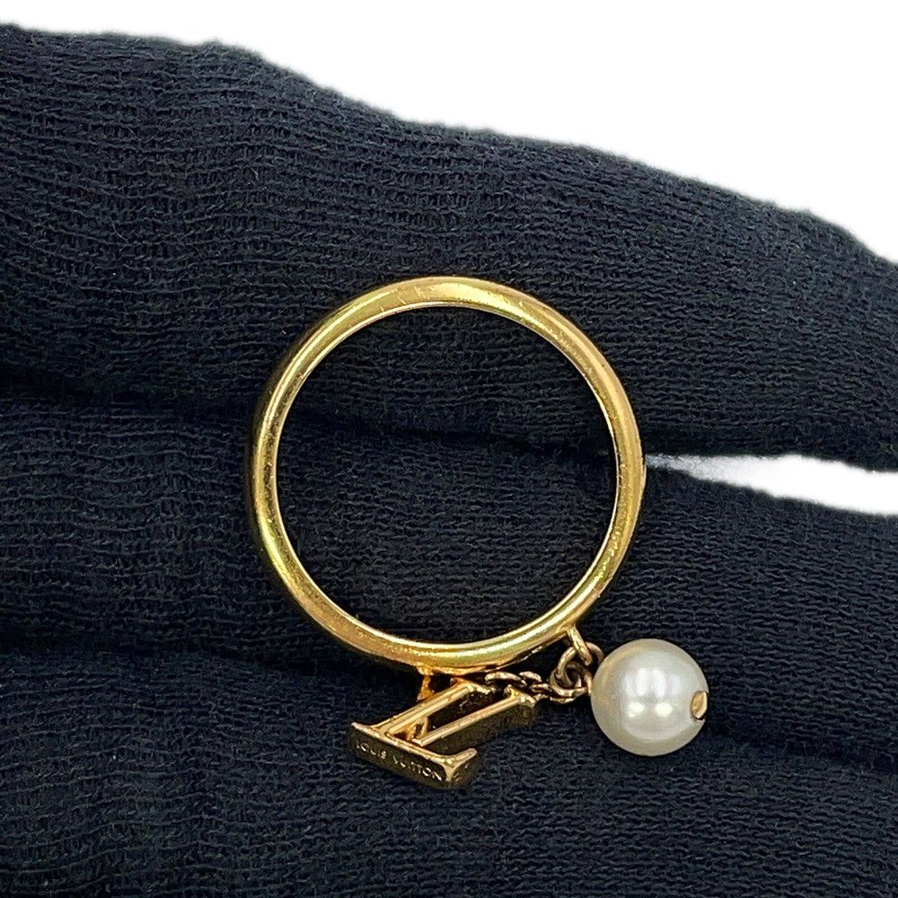 Louis Vuitton Ring LV Iconic Metal Faux Pearl — view 8