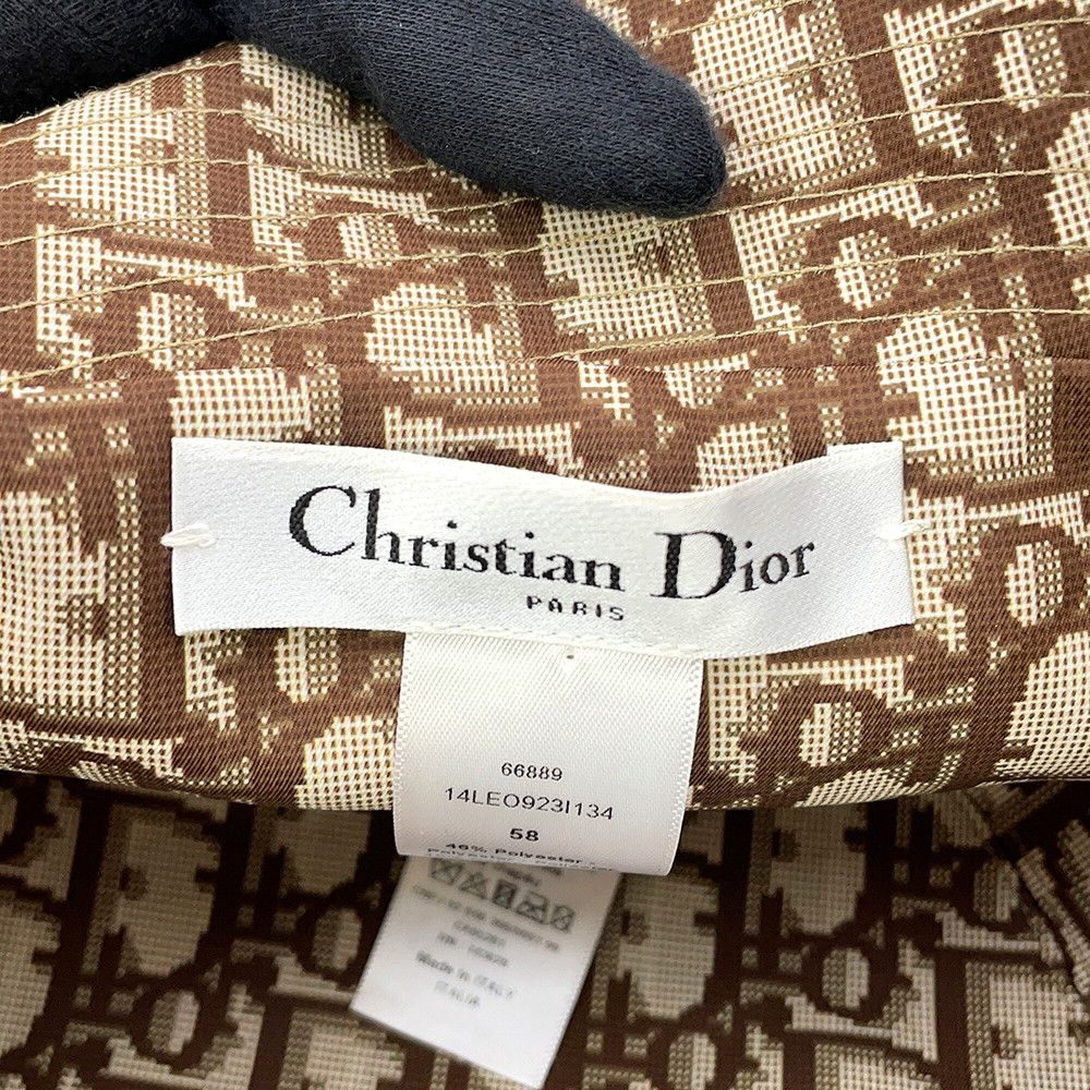 Dior Bucket Hat Leopard Pattern Oblique Reversible 58 — view 8