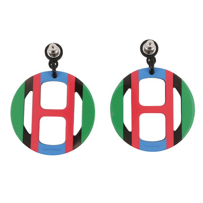 Hermes Earrings Equipe Buffalo Horn — view 3
