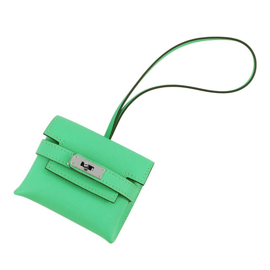 Hermes Bag Charm Kelly Festival Vert Comic Silver Swift