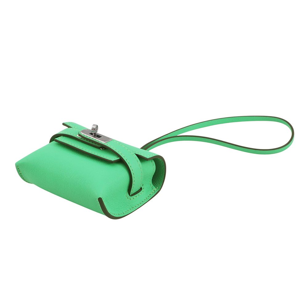 Hermes Bag Charm Kelly Festival Vert Comic Silver Swift — view 2