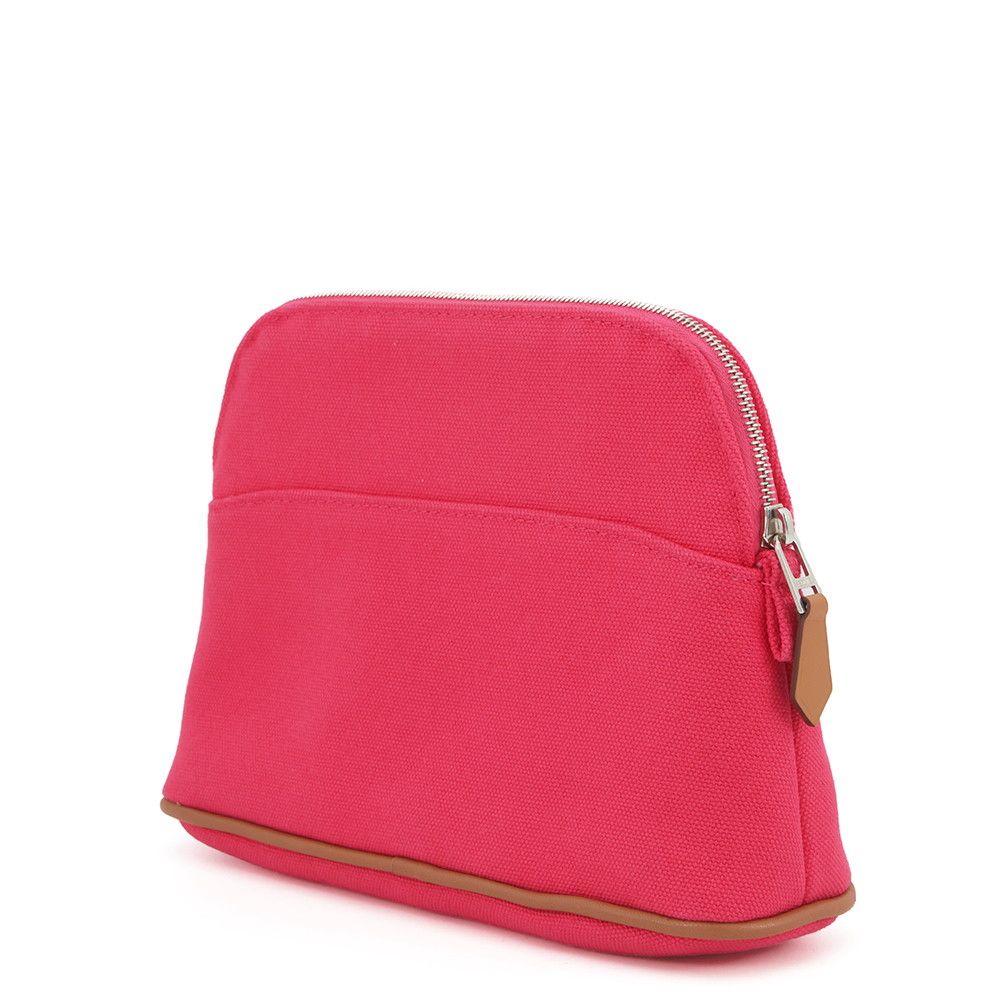 Hermes Pouch Bolide PM Hibiscus Silver Cotton Case — view 2