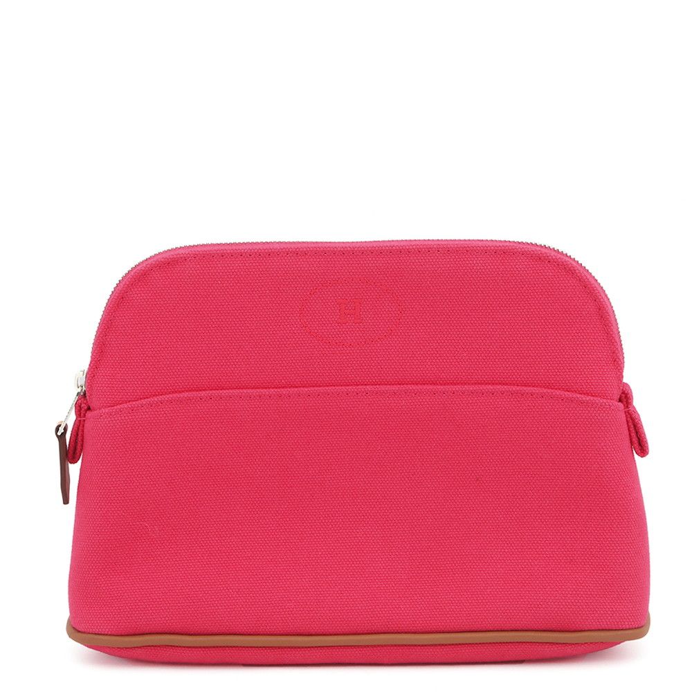 Hermes Pouch Bolide PM Hibiscus Silver Cotton Case
