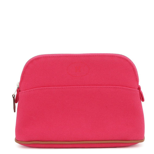 Hermes Pouch Bolide PM Hibiscus Silver Cotton Case