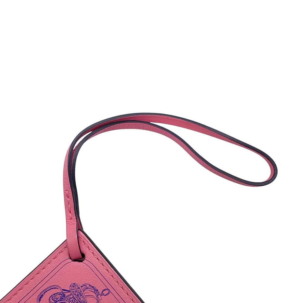Hermes Bag Charm Carre Nano Robe du Soir Roseuete Swift — view 5
