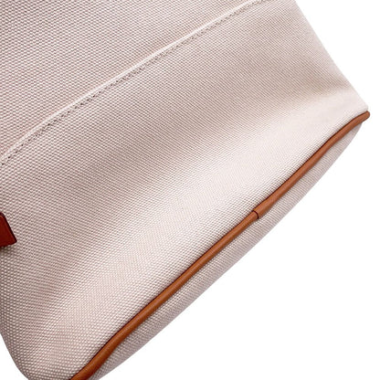 Hermes Pouch Bolide Mini Beige Silver Canvas Case — view 5