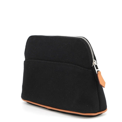 Hermes Pouch Bolide Mini Black Silver Canvas — view 2