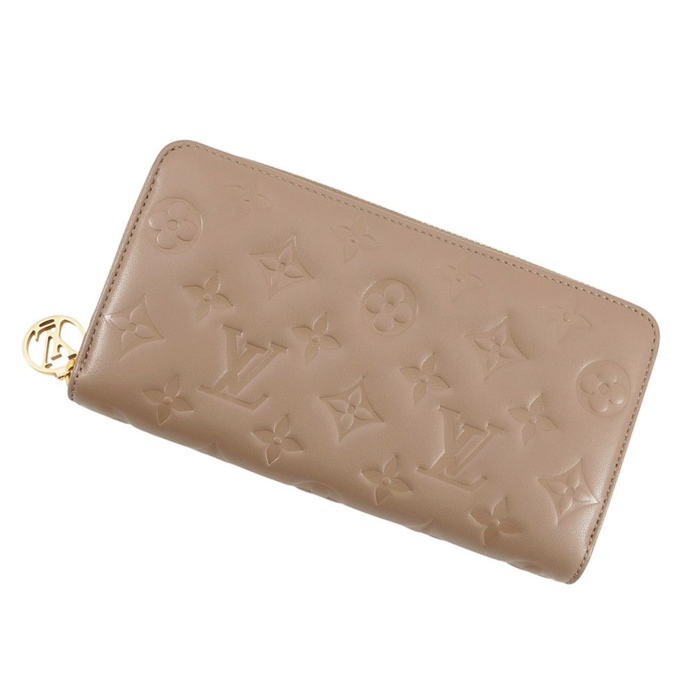 Louis Vuitton Wallet Monogram Lambskin Zippy Gray