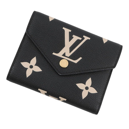 Louis Vuitton Trifold Wallet Monogram Empreinte Portefeuille Victorine Black