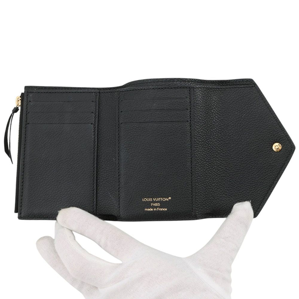 Louis Vuitton Trifold Wallet Monogram Empreinte Portefeuille Victorine Black — view 4