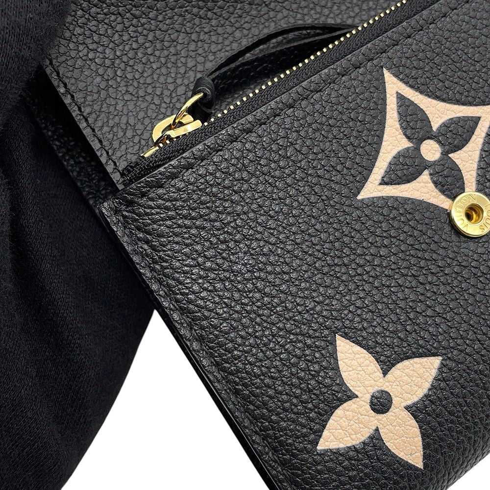 Louis Vuitton Trifold Wallet Monogram Empreinte Portefeuille Victorine Black — view 9