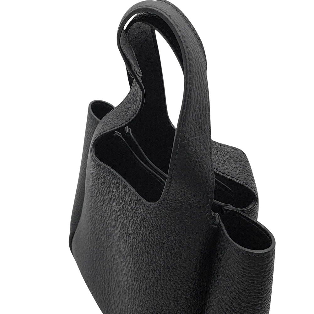 Prada Vitello Daino Logo Leather Mini Bag Black — view 7
