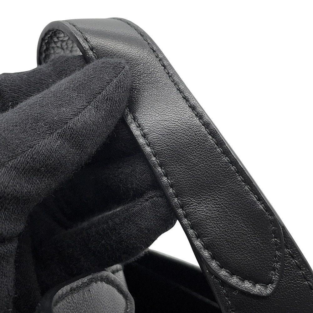 Prada Vitello Daino Logo Leather Mini Bag Black — view 9