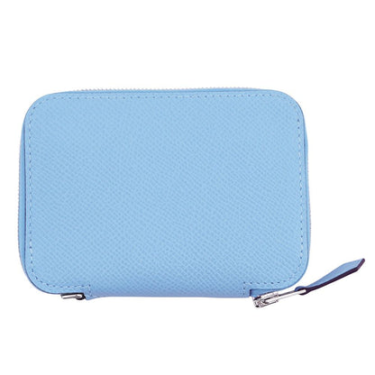 Hermes Coin Case Macaron Compact Celeste Silver Epsom — view 3