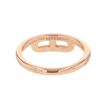 Hermes Ring Link Diamond Total 18k Pink Gold — view 3