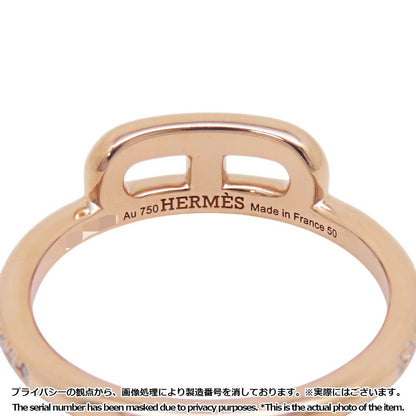 Hermes Ring Link Diamond Total 18k Pink Gold — view 9