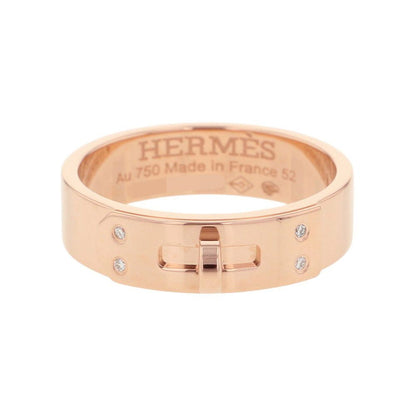 Hermes Ring Kelly PM Diamond Total 18k Pink Gold