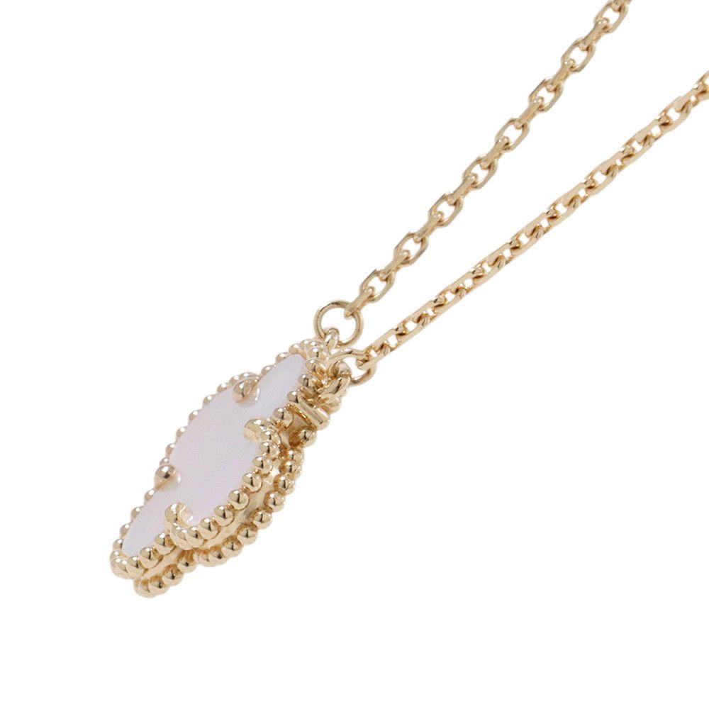 Van Cleef & Arpels Necklace Vintage Alhambra Pendant Mother of Pearl 18k Yellow — view 2