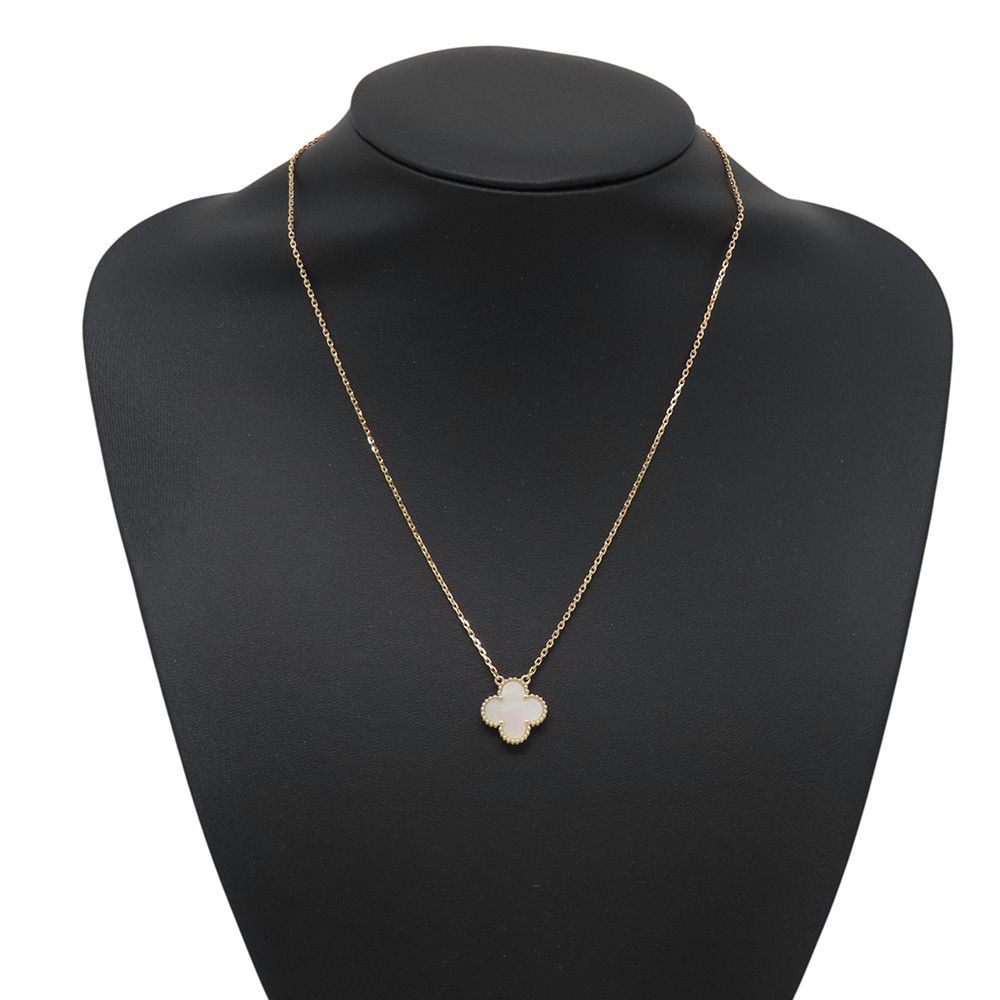 Van Cleef & Arpels Necklace Vintage Alhambra Pendant Mother of Pearl 18k Yellow — view 3