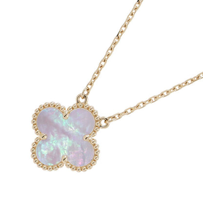 Van Cleef & Arpels Necklace Vintage Alhambra Pendant Mother of Pearl 18k Yellow