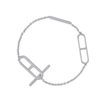 Hermes Bracelet Chaine D'ancre Diamond Total 18k White Gold — view 3