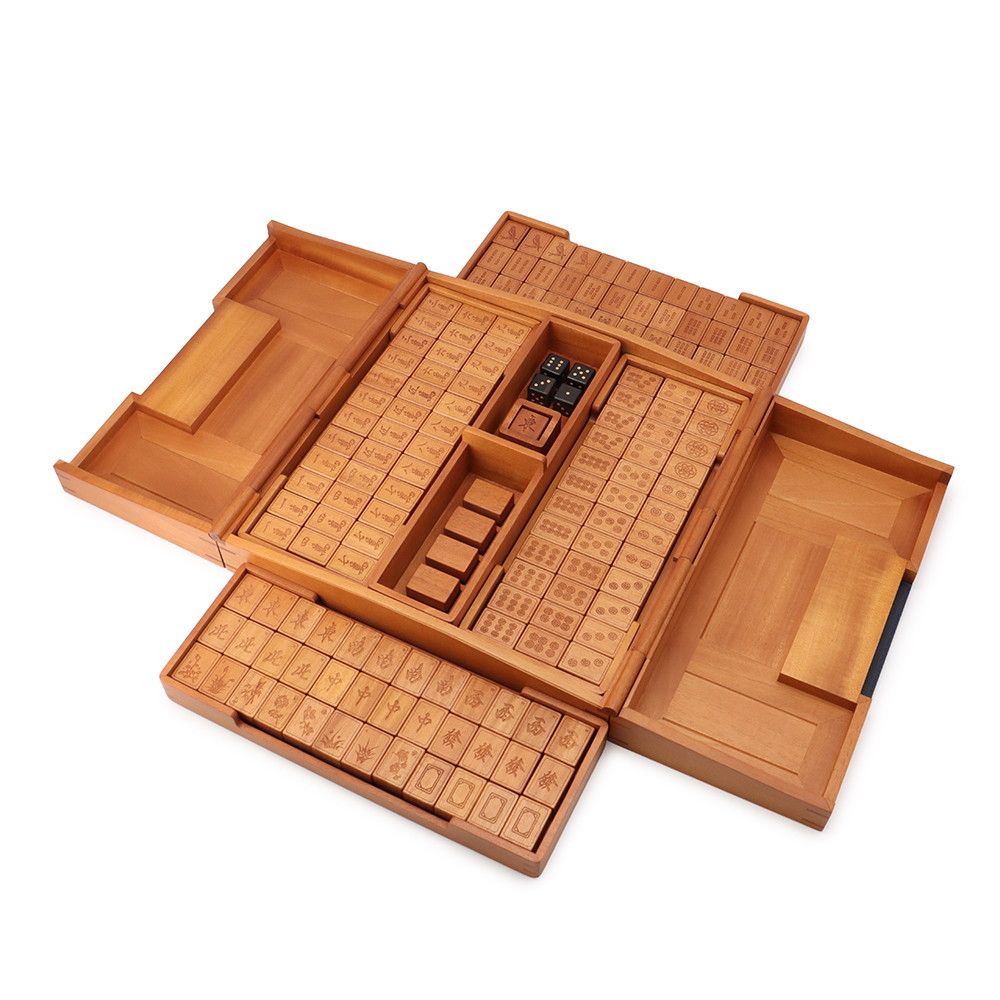 Hermes Mahjong Macau Fauve Natural Mahogany Wood Shoulder Bag — view 2