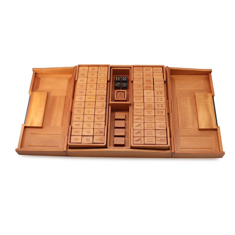 Hermes Mahjong Macau Fauve Natural Mahogany Wood Shoulder Bag — view 3