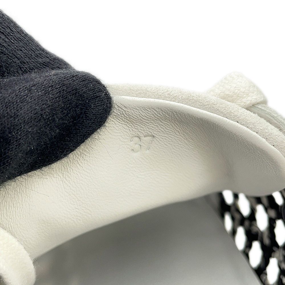Hermes Sneakers Bouncing Silk Tresse Unprime 37 Shoes White Black — view 7