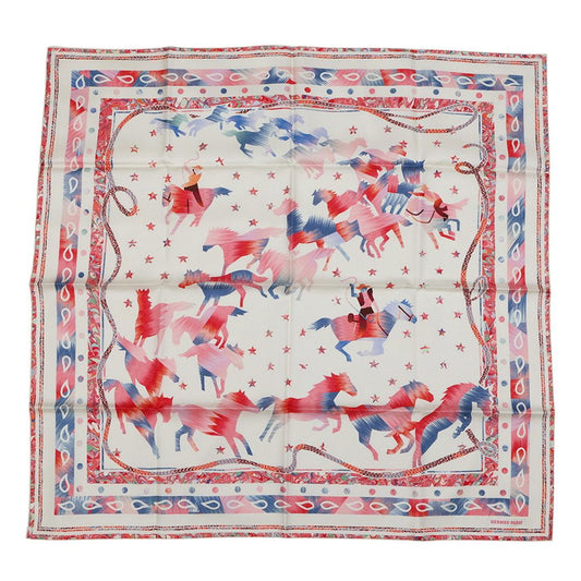 Hermes Scarf Carre 90 Wild Horse Marble Silk les Mustangs